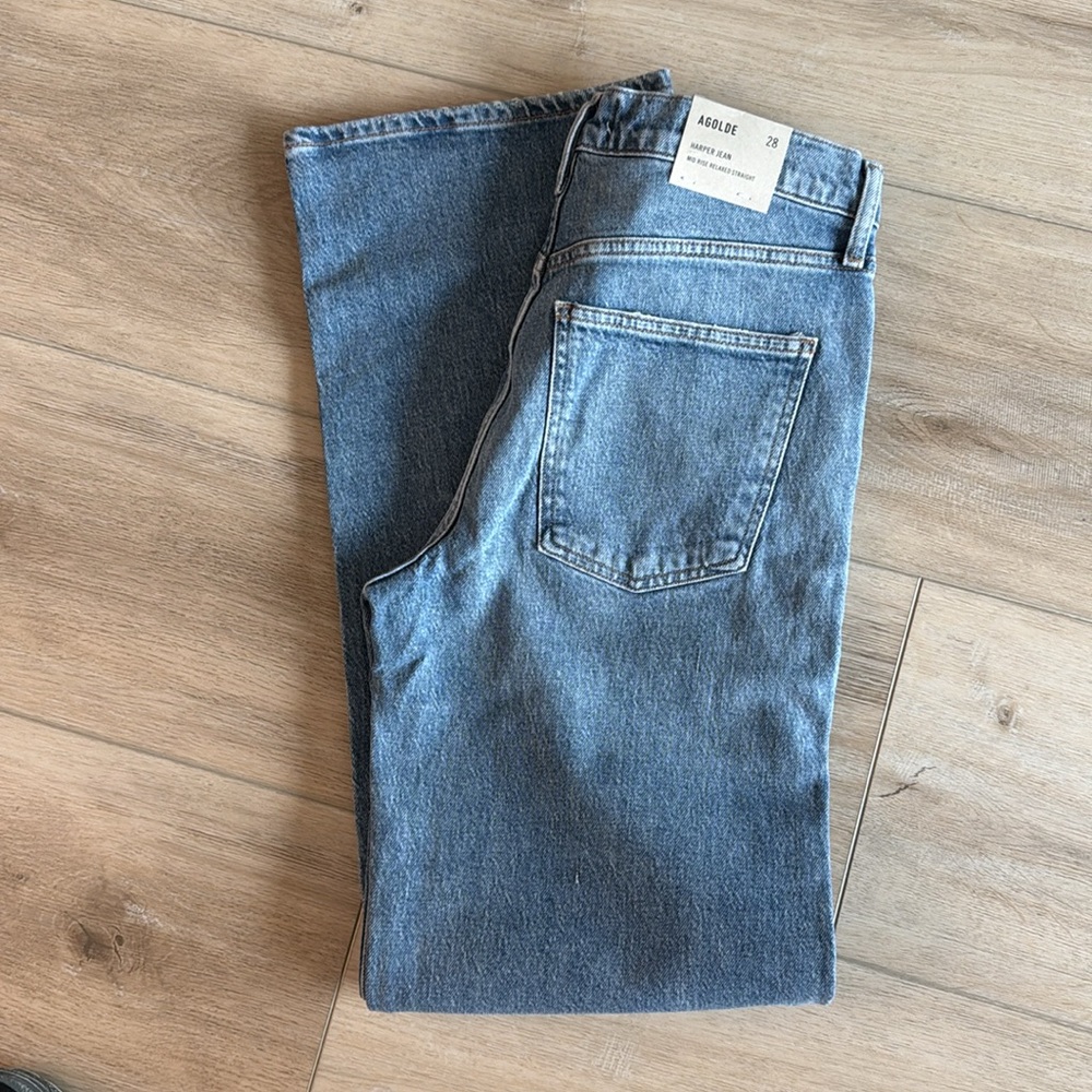 Agolde Harper Jean mid rise relaxed straight